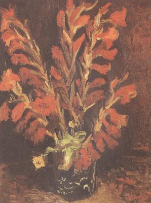 Vincent Van Gogh Vase wiht Red Gladioli (nn04) oil painting image